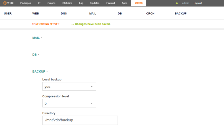 Featured image for Cambiar directorio de backups de VestaCP